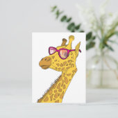 De Hipster-Giraffe Briefkaart (Staand voorkant)