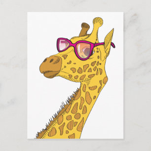 De Hipster-Giraffe Briefkaart
