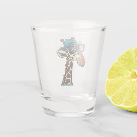 De Hipster-Giraffe Shot Glas (Achterkant)