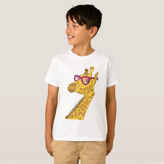De Hipster-Giraffe T-shirt (Voorkant volledig)