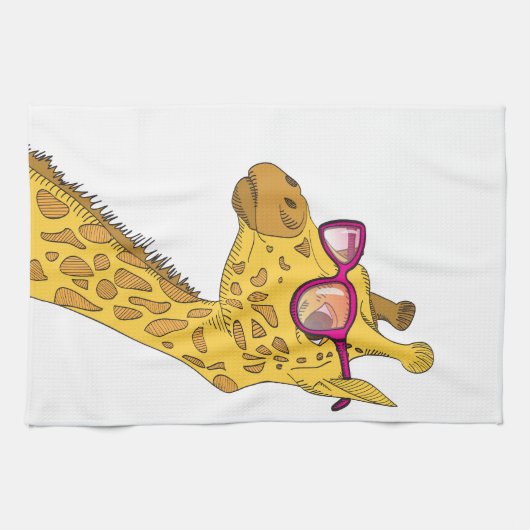 De Hipster-Giraffe Theedoek (Horizontaal)