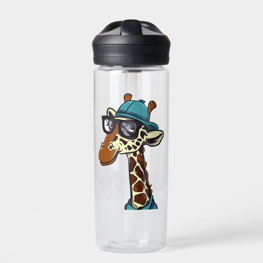 De Hipster-Giraffe Waterfles (Voorkant)