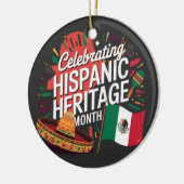 De Hispanic Heritage Month vieren Keramisch Ornament (Links)