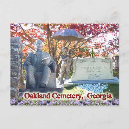 De historische begraafplaats Oakland, Atlanta, GA Briefkaart (Voorkant)