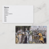 De historische dag van de Bouvines in 1214, gegrav Visitekaartje (Voorkant / Achterkant)