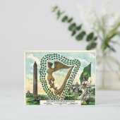 De historische emblemen van  Ierland Briefkaart (Staand voorkant)