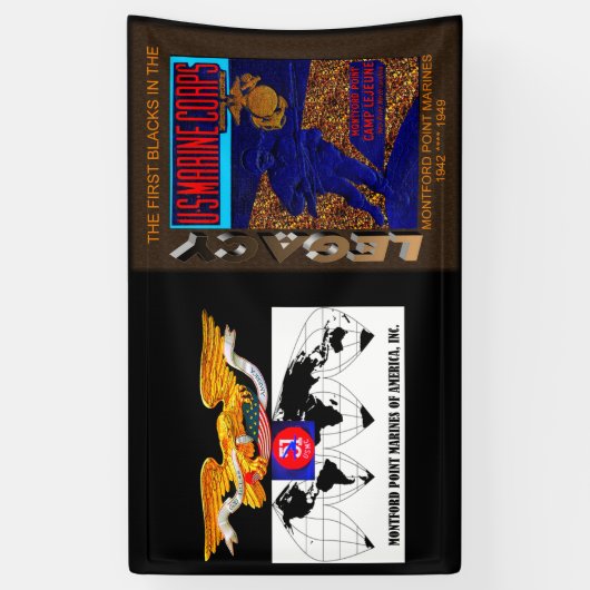 de historische erfenis van Montford Point Marines, Spandoek (Verticaal)