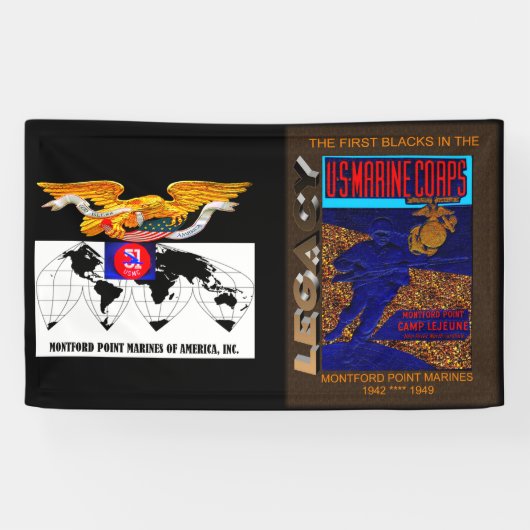 de historische erfenis van Montford Point Marines, Spandoek (Horizontaal)