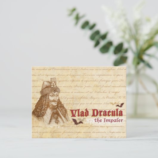 De historische graaf Dracula Briefkaart (Staand voorkant)