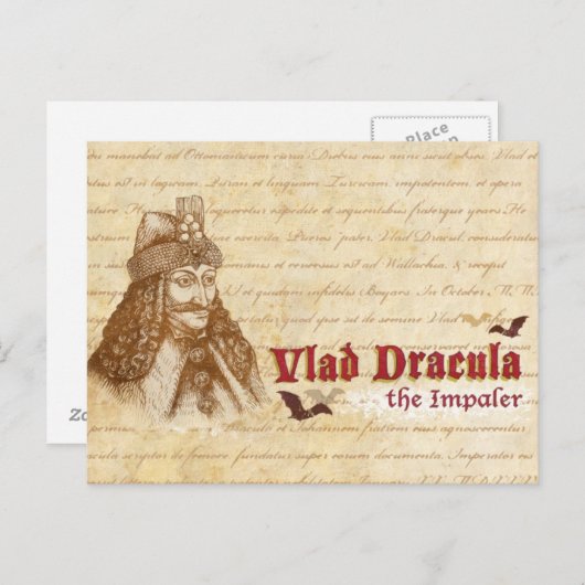 De historische graaf Dracula Briefkaart (Voorkant / Achterkant)