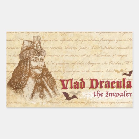 De historische graaf Dracula Rechthoekige Sticker (Voorkant)