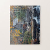 De historische graanmolen op Glade Creek Legpuzzel (Verticaal)