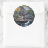 De historische graanmolen op Glade Creek Ronde Sticker (Tas)