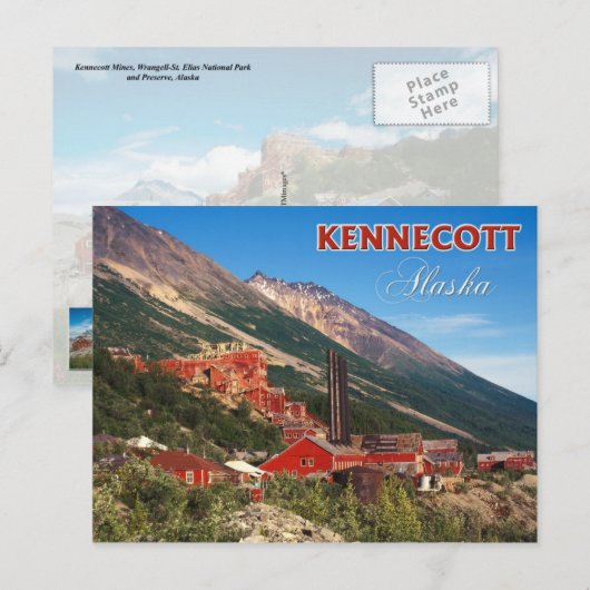 De historische Kennecott Copper Mines, AK Briefkaart (Voorkant / Achterkant)