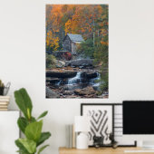 De historische rist mill op Glade Creek 2 Poster (Thuiskantoor)