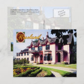 De historische Roseland Cottage, Connecticut Briefkaart (Voorkant / Achterkant)