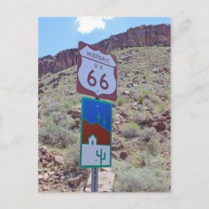 De historische Route 66 Arizona Briefkaart! Briefkaart