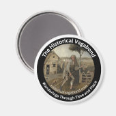 De historische Vagabond Logo op een keukenmagneet Magneet (Voorkant / Achterkant)
