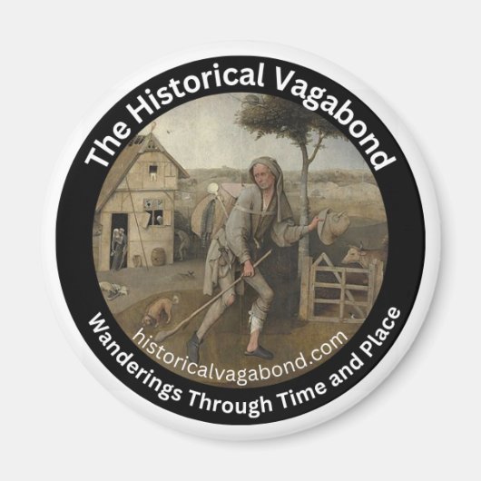 De historische Vagabond Logo op een keukenmagneet Magneet (Voorkant)