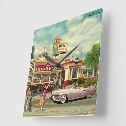 De Hitchhickers Vierkante Klok (Hoek)