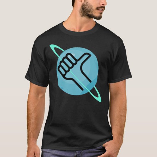 De Hitchhiker&x27's Guide to the Galaxy Thumbs up T-shirt (Voorkant)
