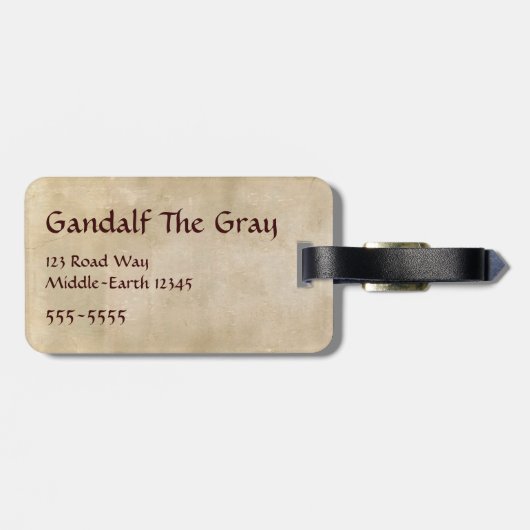 DE HOBBIT: EEN ONVERWACHTE REIS™ BAGAGELABEL (Achterkant horizontaal)
