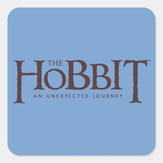 De Hobbit Logo Solid Vierkante Sticker (Voorkant)