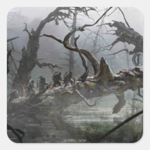 DE HOBBIT : SCHENDING VAN SMAUG™-concept art. 4 Vierkante Sticker