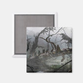 DE HOBBIT: SCHORTING VAN HET SMAUG™-concept art. 4 Magneet (Voorkant / Achterkant)