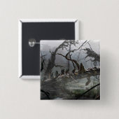 DE HOBBIT: SCHORTING VAN HET SMAUG™-concept art. 4 Vierkante Button 5,1 Cm (Voorkant /achterkant)