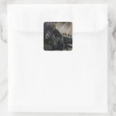 DE HOBBIT: SCHORTING VAN SMAUG™-conceptiepatroon Vierkante Sticker (Tas)