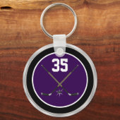 De Hockey van de goedkope Sleutelhangers, Uw Kleur Sleutelhanger (Achterkant)