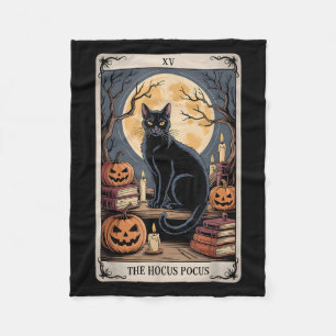 De Hocus Pocus Tarot Halloween Cat Pumpkin Mystic Fleece Deken