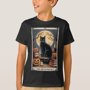 De Hocus Pocus Tarot Halloween Cat Pumpkin Mystic T-shirt