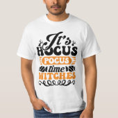 De hocus pocus tijd heksen Halloween spooky T-shirt (Voorkant)