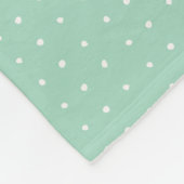 De hoek is echt Blauwgroen witte poka dots grappig Fleece Deken (Hoek)