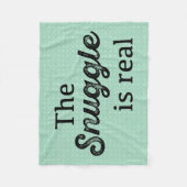 De hoek is echt Blauwgroen witte poka dots grappig Fleece Deken (Voorkant)