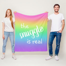 De hoek is echt grappige regenboogvlies fleece deken