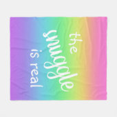 De hoek is echt grappige regenboogvlies fleece deken (Voorkant (Horizontaal))