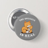 De hoek is echt ronde button 5,7 cm (Voorkant /achterkant)