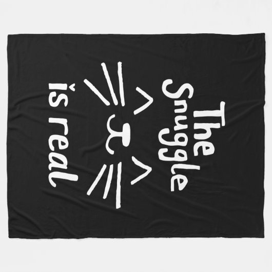 De hoek is echt (wit op zwart) fleece deken (Voorkant (Horizontaal))