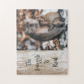 De hoek is een echte hugging van de moederaapjes legpuzzel (Verticaal)