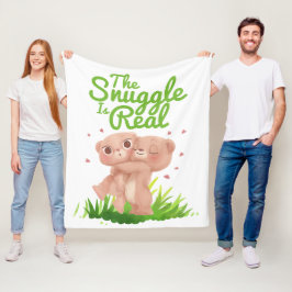 De hoek is een echte klap op het Beer Fleece Deken