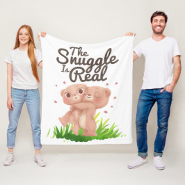 De hoek is een echte klap op het Beer Fleece Deken
