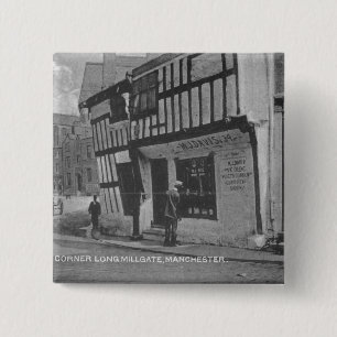 De hoek van de dichter vierkante button 5,1 cm