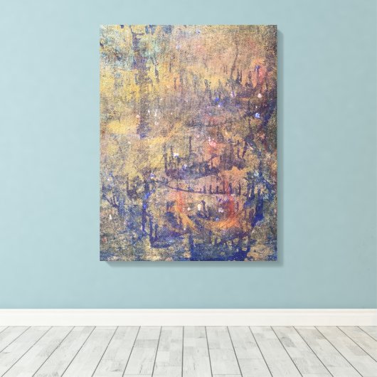 De hoeken in het Storm Acrylafdrukken Canvas Afdruk (Insitu (Houten vloer))
