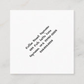 De hoekige Koffie van de Loyaliteit van 2 Klantenkaartje (Achterkant)