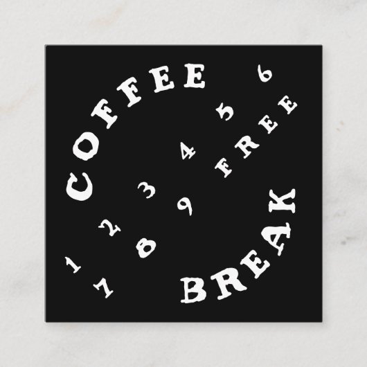 De hoekige Koffie van de Loyaliteit van 2 Klantenkaartje (Voorkant)