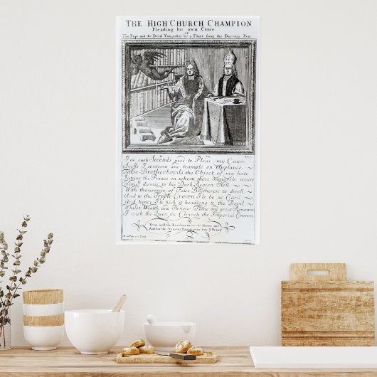 De hofkerskampion, die zijn eigen huisbaas leidt poster (Keuken)