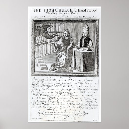 De hofkerskampion, die zijn eigen huisbaas leidt poster (Voorkant)